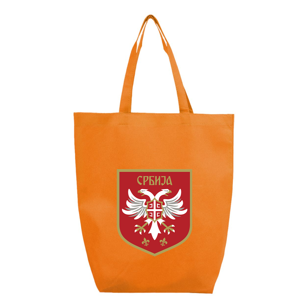 Serbia National Football Soccer Team Logo Q-Tees Non-Woven Gusset Bottom Tote