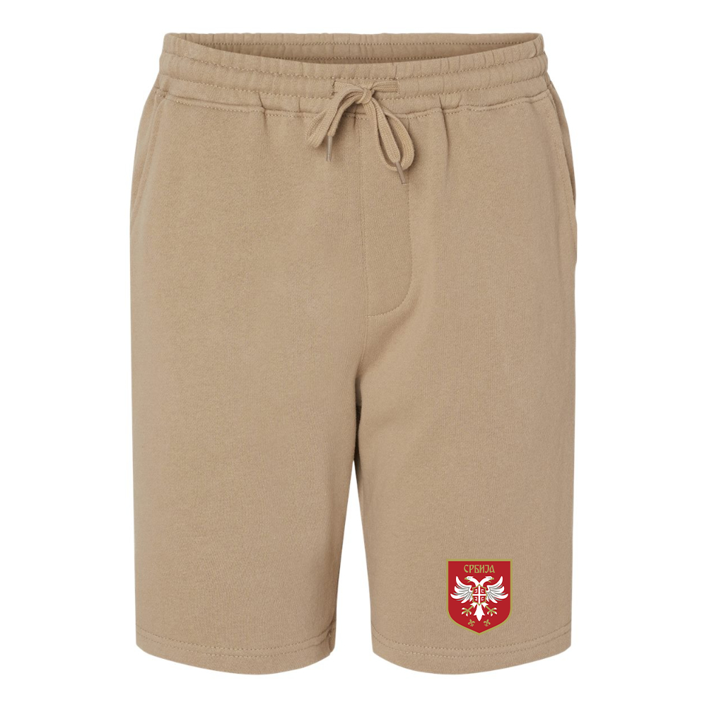 Men's Serbia National Football Soccer Team Logo Independent Trading Co Midweight Fleece Shorts