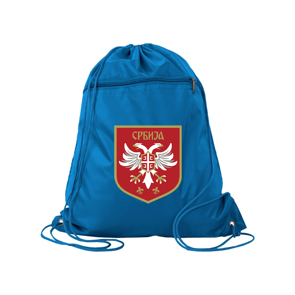 Serbia National Football Soccer Team Logo Q-Tees - Polyester Cinchpack