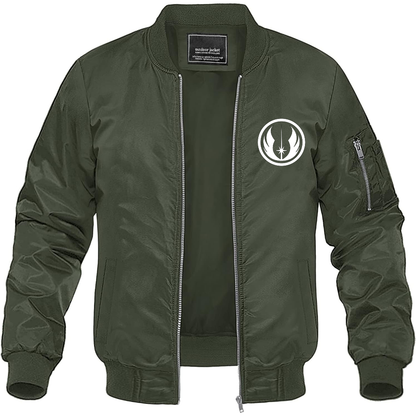 Men's Jedi Star Wars Movie Lightweight Bomber Jacket Windbreaker Softshell Varsity Jacket Coat