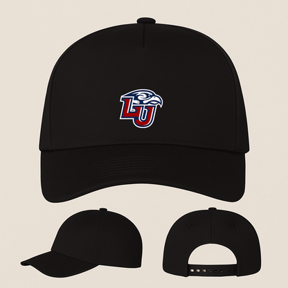 Liberty Flames Logo Five Panel Twill Snapback Cap