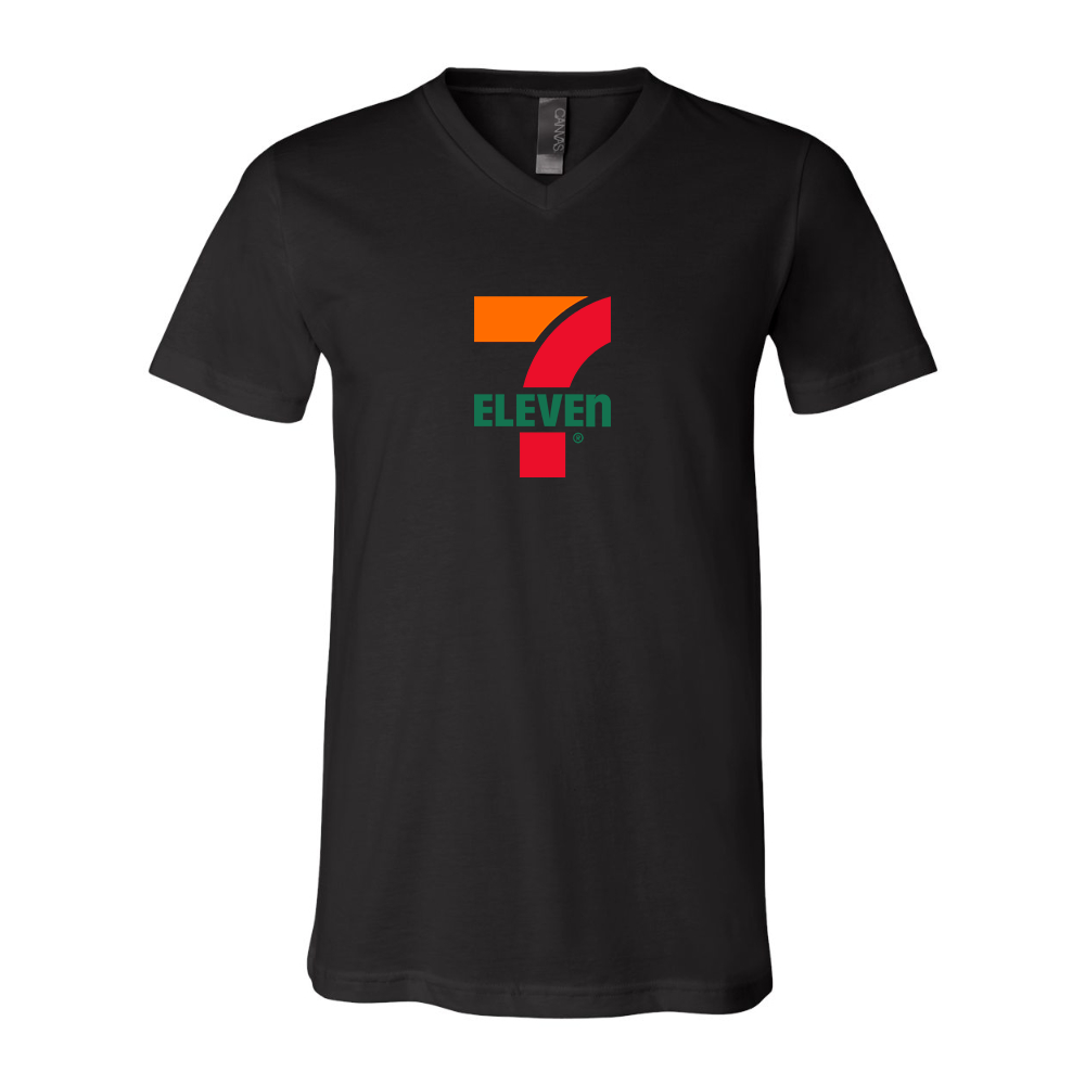 7 Eleven Logo BELLA  CANVAS - Jersey V-Neck T-Shirt