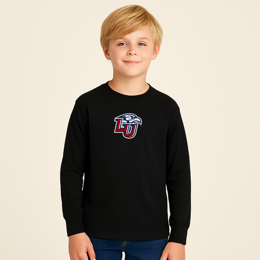 Youth Liberty Flames Logo Cotton Long Sleeve T-Shirt