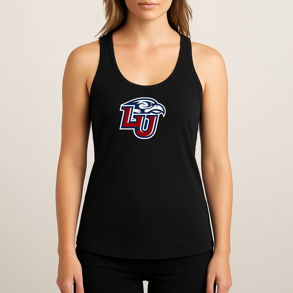 Women's Liberty Flames Logo Next Level Ideal Racerback Tank