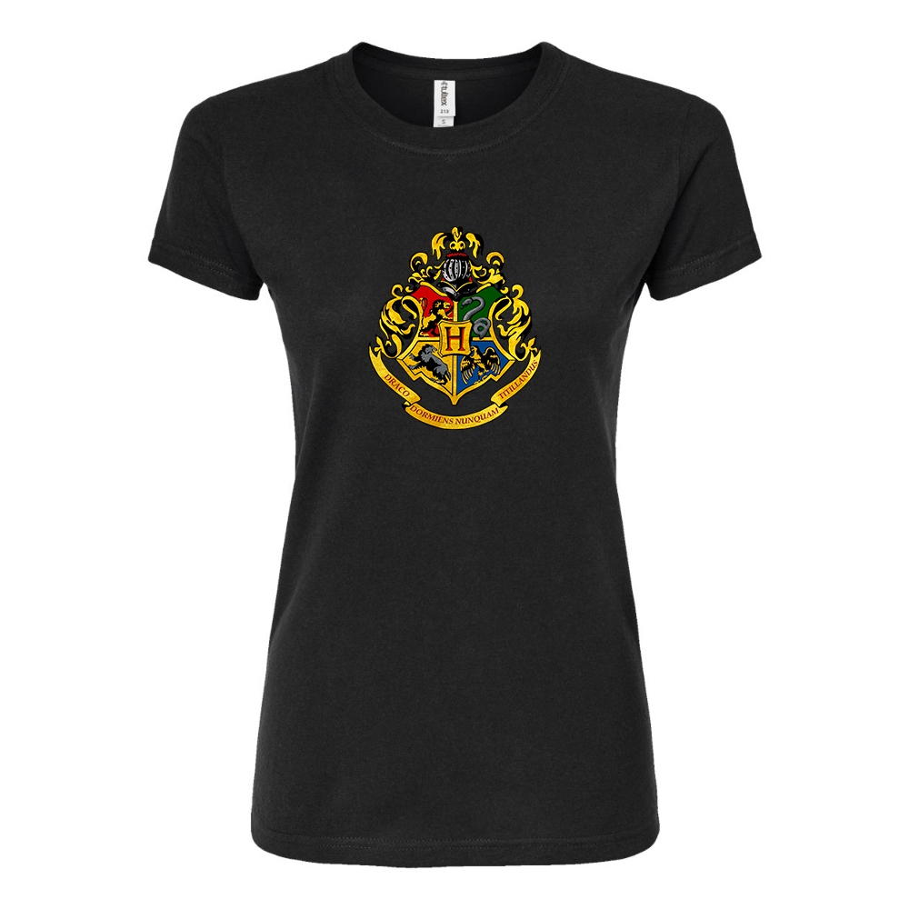 Women’s Hogwarts Emblem Harry Potter Movie Round Neck T-Shirt