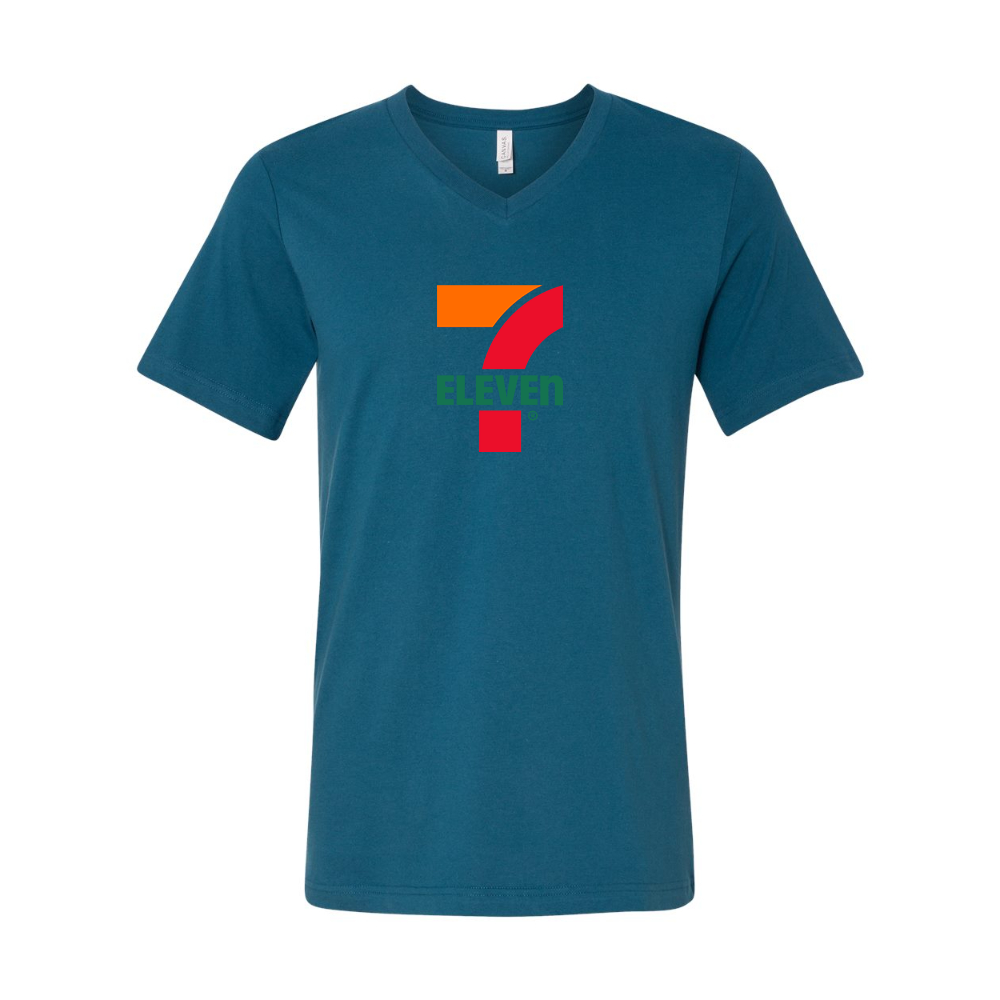 7 Eleven Logo BELLA  CANVAS - Jersey V-Neck T-Shirt