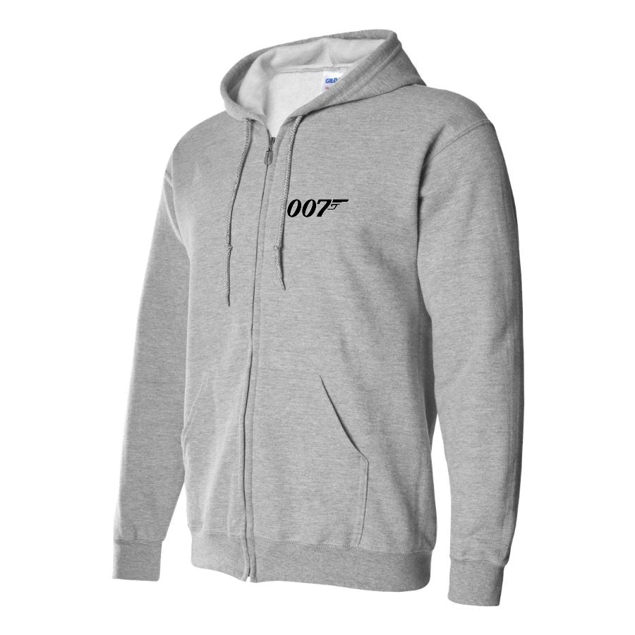 Men's 007 James Bond Movie Zipper Hoodie