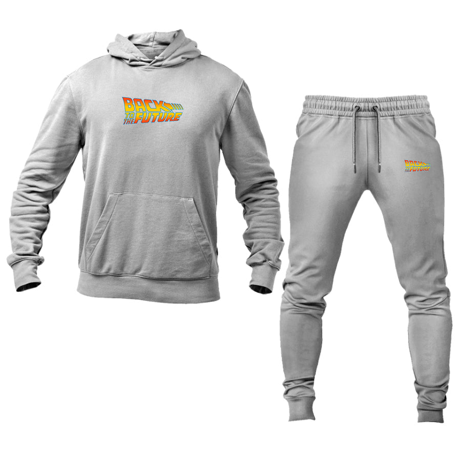 Men's Back To The Future Movie Logo Hoodie Joggers Set