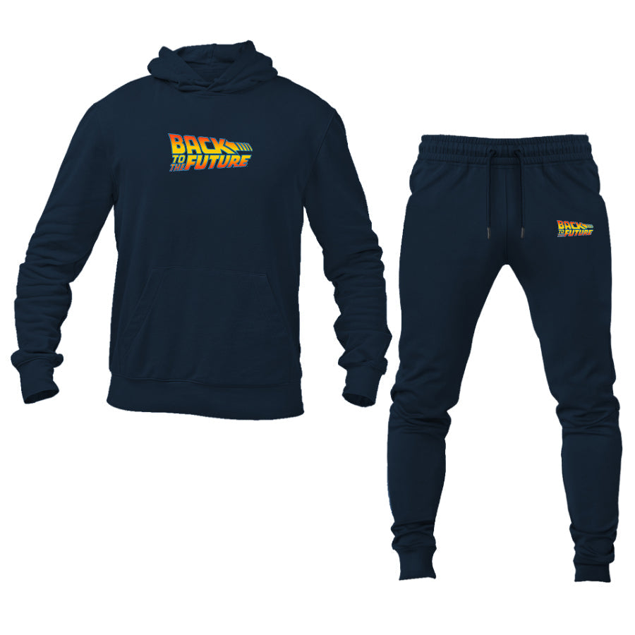 Men's Back To The Future Movie Logo Hoodie Joggers Set