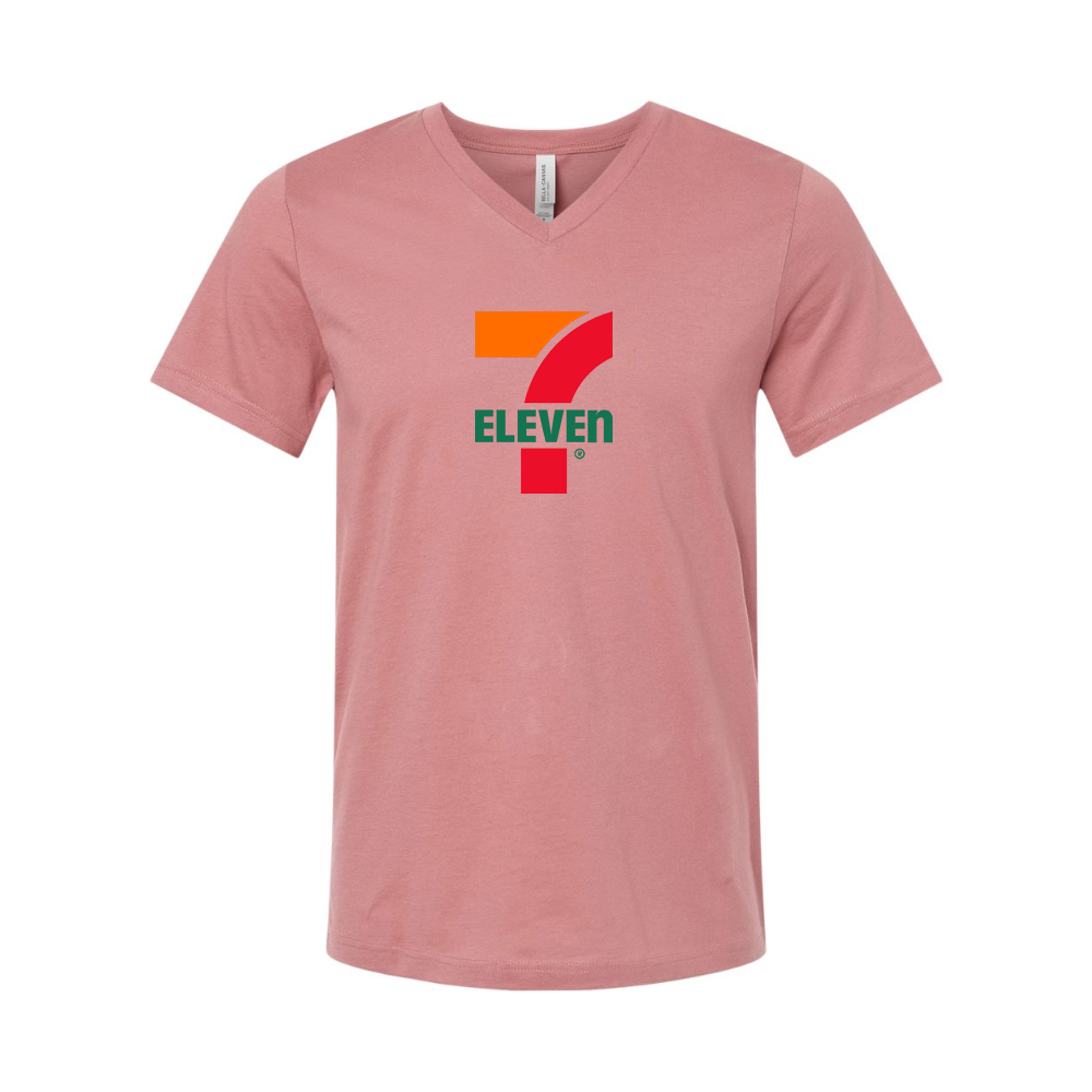 7 Eleven Logo BELLA  CANVAS - Jersey V-Neck T-Shirt