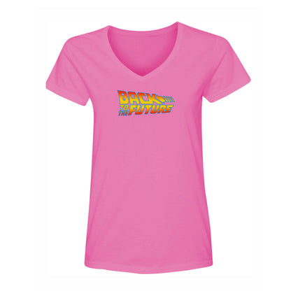 Women's Back To The Future Movie V-Neck T-Shirt