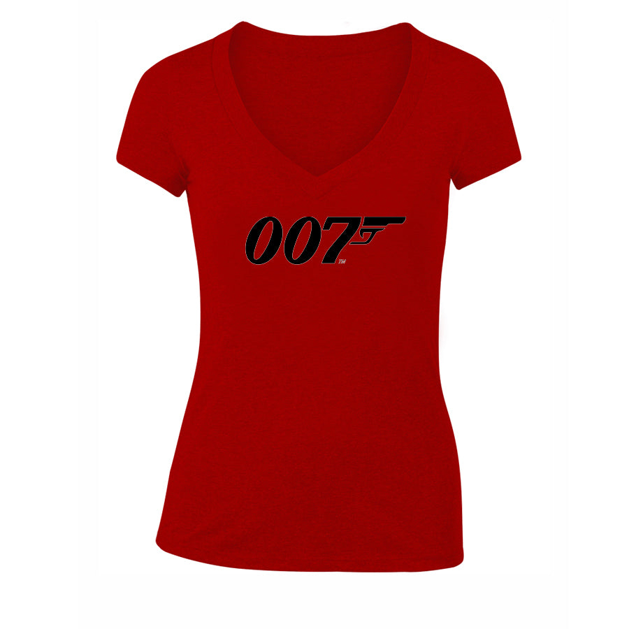 Women's 007 James Bond Movie V-Neck T-Shirt