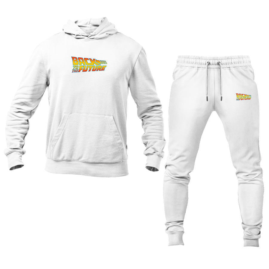 Men's Back To The Future Movie Logo Hoodie Joggers Set