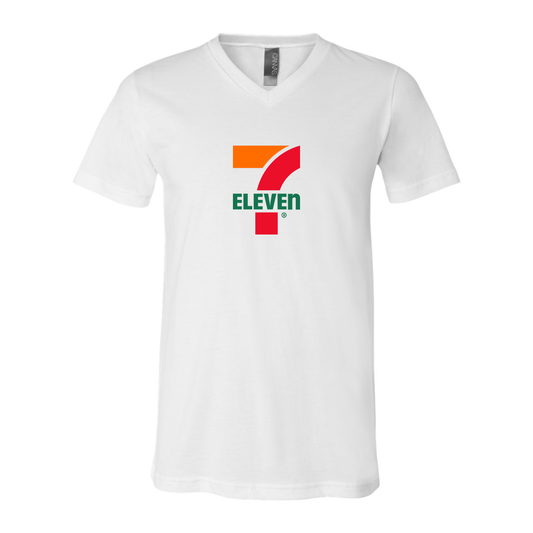 7 Eleven Logo BELLA  CANVAS - Jersey V-Neck T-Shirt