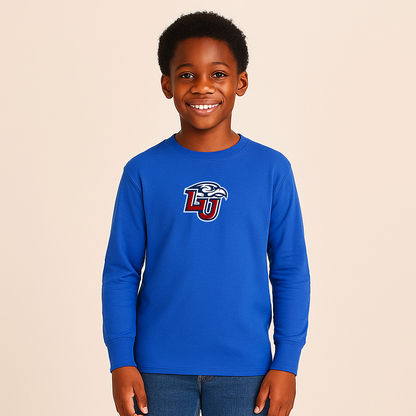 Youth Liberty Flames Logo Cotton Long Sleeve T-Shirt