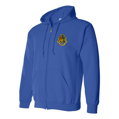 Men's Hogwarts Emblem Harry Potter Movie Zipper Hoodie