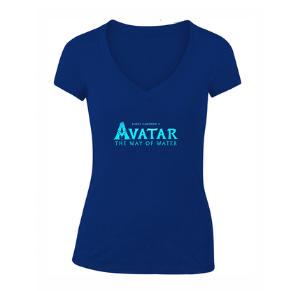 Women's James Cameron Avatar Movie The Way of Water V-Neck T-Shirt