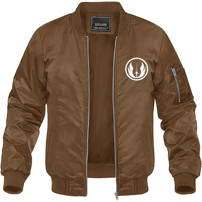 Men's Jedi Star Wars Movie Lightweight Bomber Jacket Windbreaker Softshell Varsity Jacket Coat