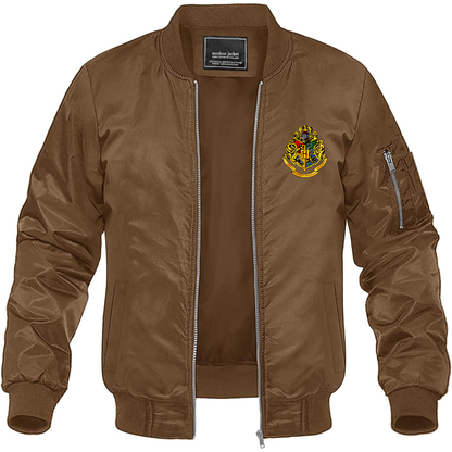 Men's Hogwarts Emblem Harry Potter Movie Lightweight Bomber Jacket Windbreaker Softshell Varsity Jacket Coat