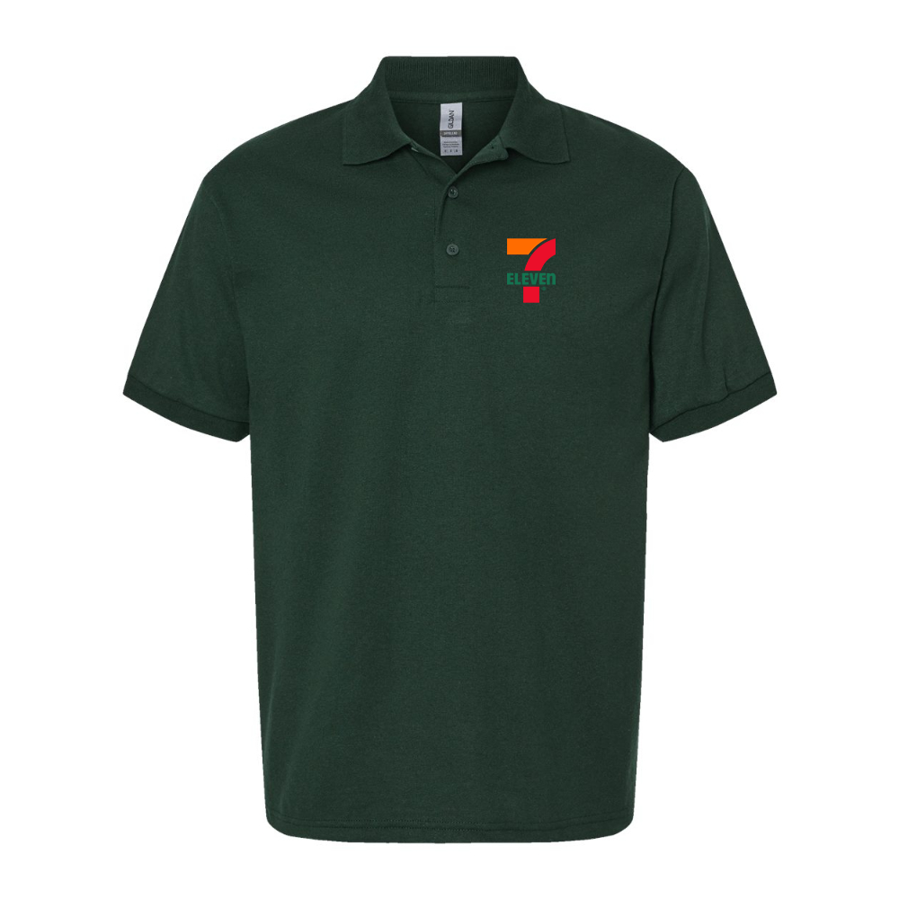 Men's 7 Eleven Logo Gildan Dry Blend Jersey Polo