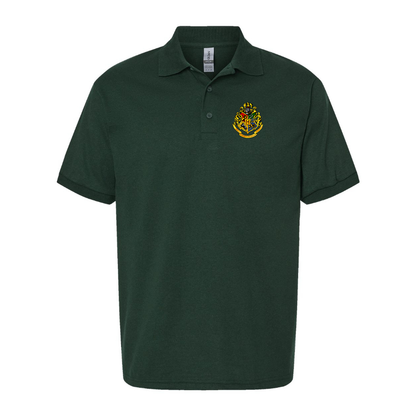 Men's Hogwarts Emblem Harry Potter Movie Dry Blend Polo