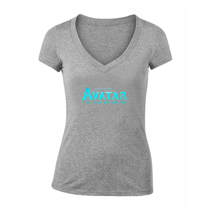 Women's James Cameron Avatar Movie The Way of Water V-Neck T-Shirt