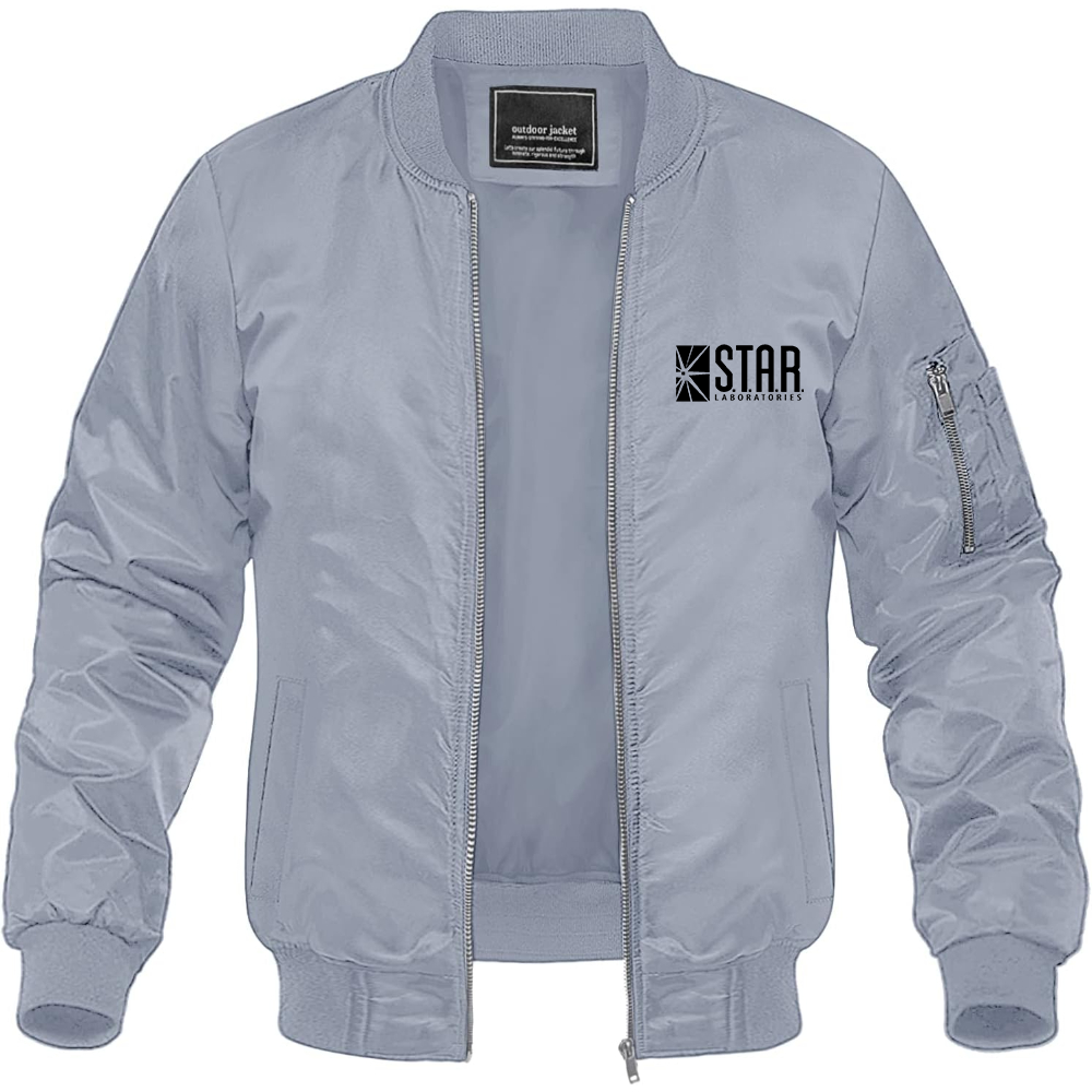 Men's Star Laboratories Star Lab S.T.A.R Movie Lightweight Bomber Jacket Windbreaker Softshell Varsity Jacket Coat