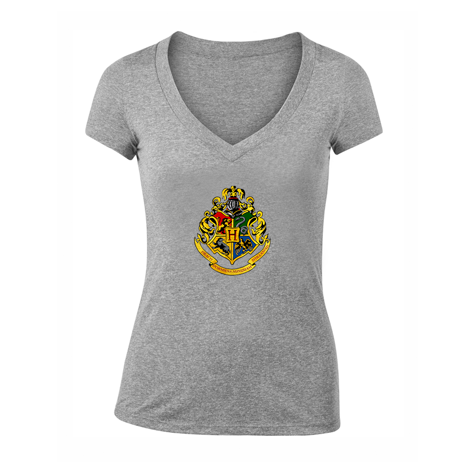 Women's Hogwarts Emblem Harry Potter Movie V-Neck T-Shirt