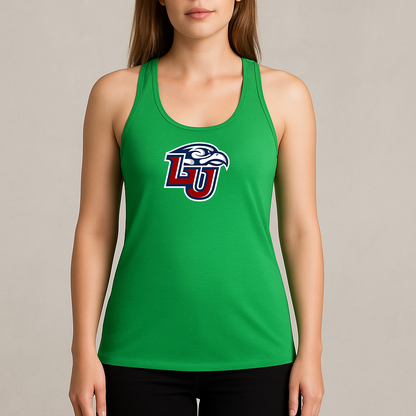 Women's Liberty Flames Logo Next Level Ideal Racerback Tank