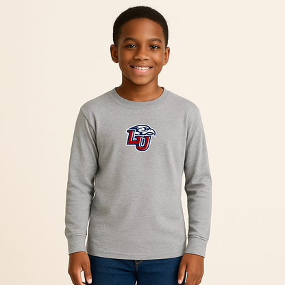 Youth Liberty Flames Logo Cotton Long Sleeve T-Shirt