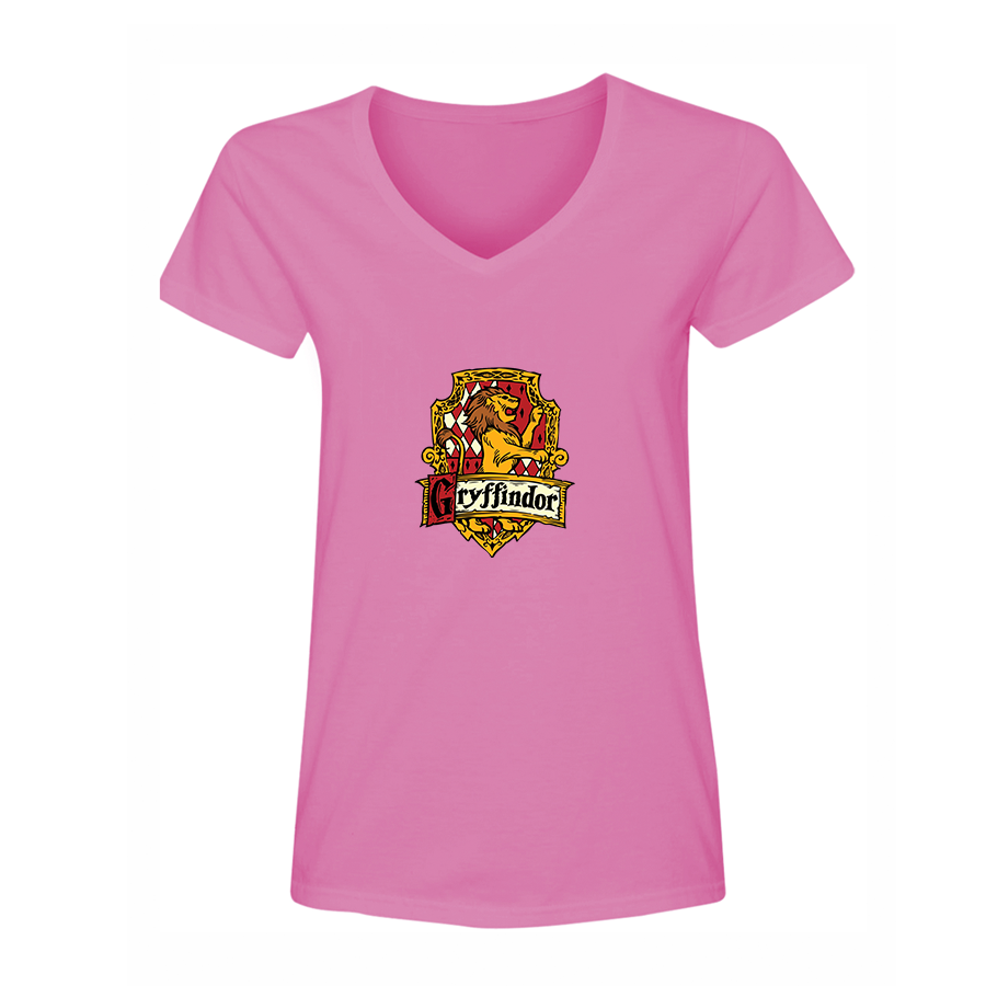 Women's Gryffindor Harry Potter Movie Team V-Neck T-Shirt