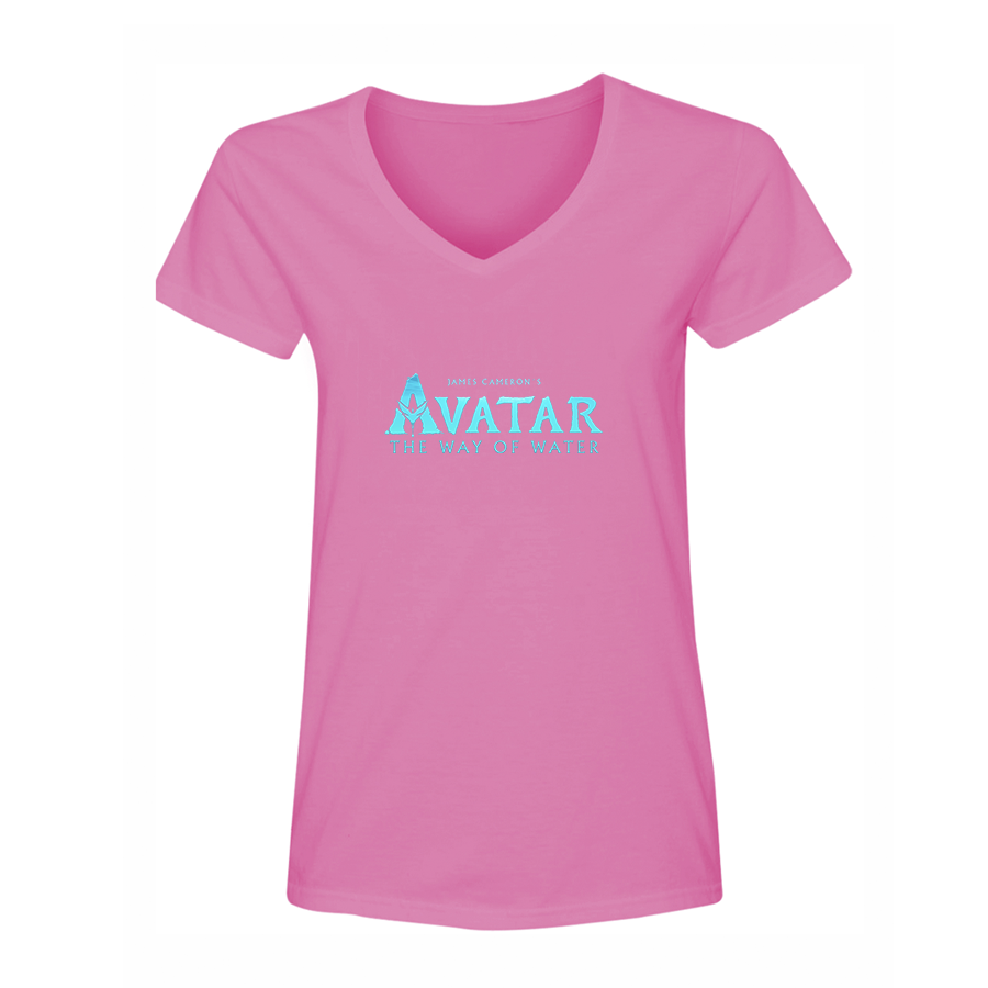 Women's James Cameron Avatar Movie The Way of Water V-Neck T-Shirt