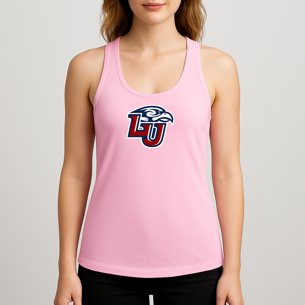 Women's Liberty Flames Logo Next Level Ideal Racerback Tank