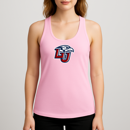 Women's Liberty Flames Logo Next Level Ideal Racerback Tank