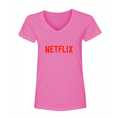 Women's Netflix Movie Show V-Neck T-Shirt