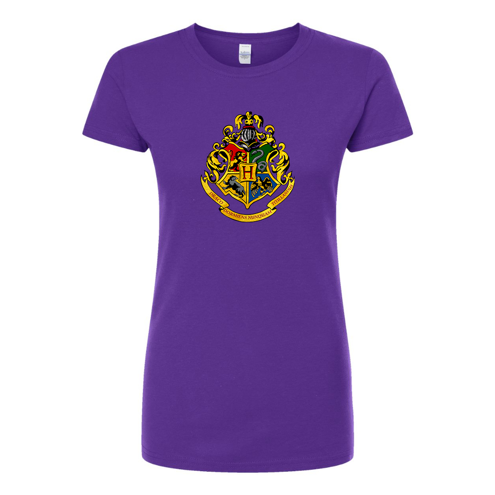 Women’s Hogwarts Emblem Harry Potter Movie Round Neck T-Shirt