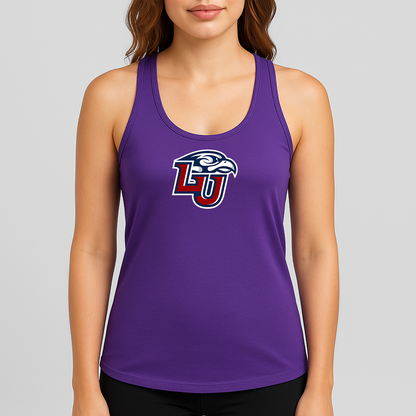 Women's Liberty Flames Logo Next Level Ideal Racerback Tank