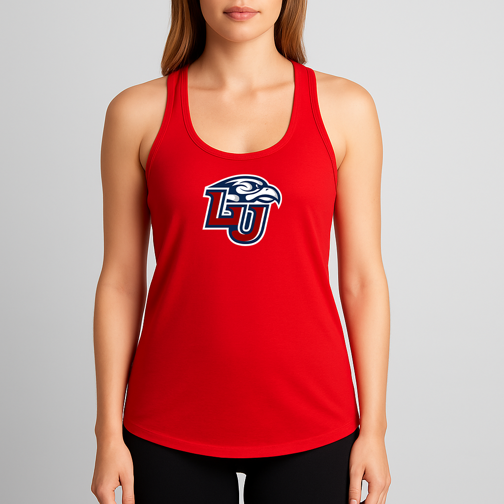Women's Liberty Flames Logo Next Level Ideal Racerback Tank