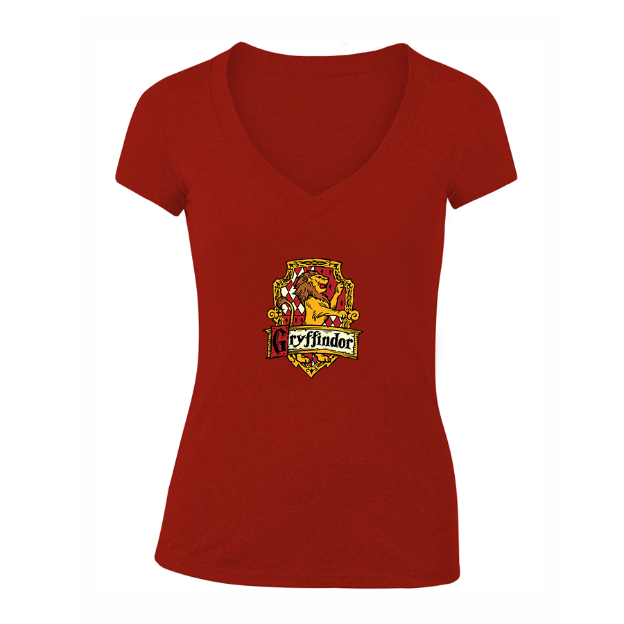 Women's Gryffindor Harry Potter Movie Team V-Neck T-Shirt