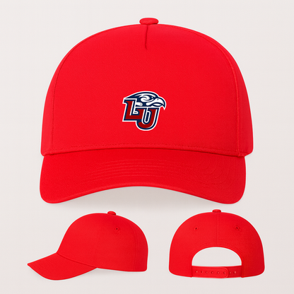 Liberty Flames Logo Five Panel Twill Snapback Cap