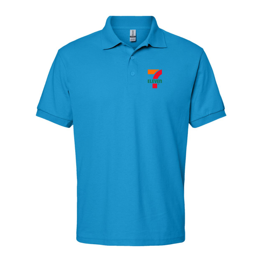 Men's 7 Eleven Logo Gildan Dry Blend Jersey Polo