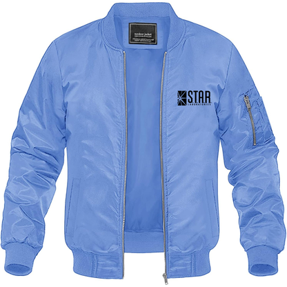 Men's Star Laboratories Star Lab S.T.A.R Movie Lightweight Bomber Jacket Windbreaker Softshell Varsity Jacket Coat