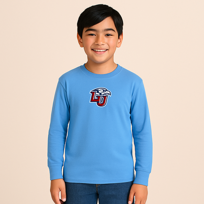 Youth Liberty Flames Logo Cotton Long Sleeve T-Shirt