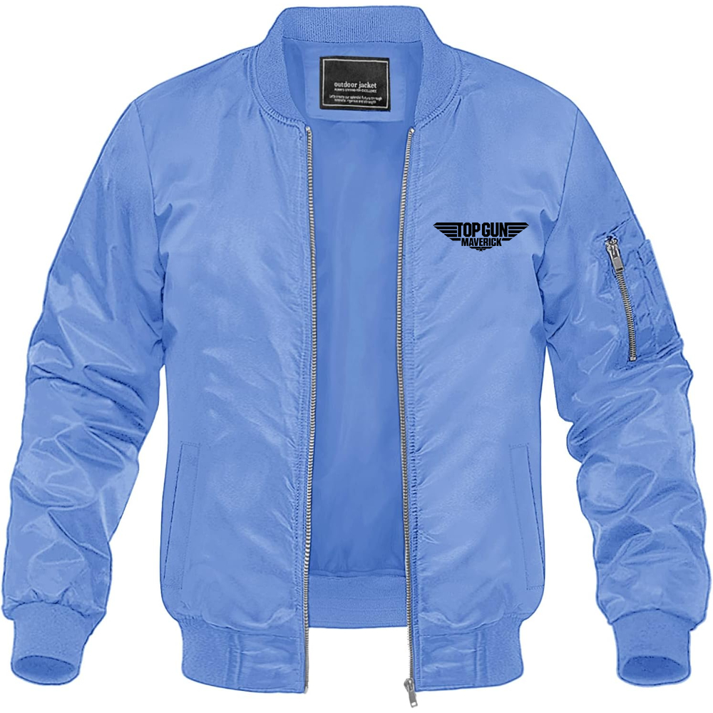 Men's Top Gun Maverick Movie Lightweight Bomber Jacket Windbreaker Softshell Varsity Jacket Coat