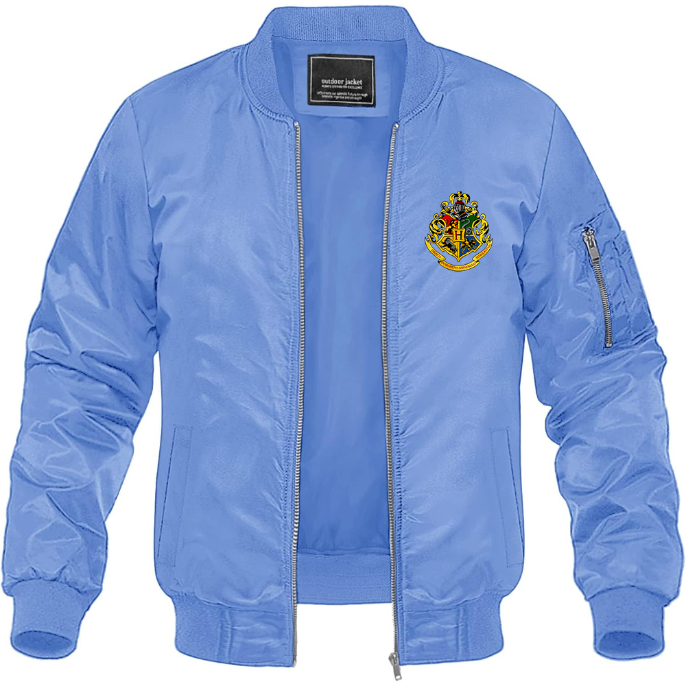 Men's Hogwarts Emblem Harry Potter Movie Lightweight Bomber Jacket Windbreaker Softshell Varsity Jacket Coat