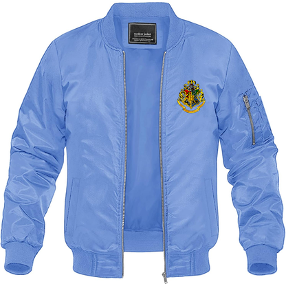 Men's Hogwarts Emblem Harry Potter Movie Lightweight Bomber Jacket Windbreaker Softshell Varsity Jacket Coat