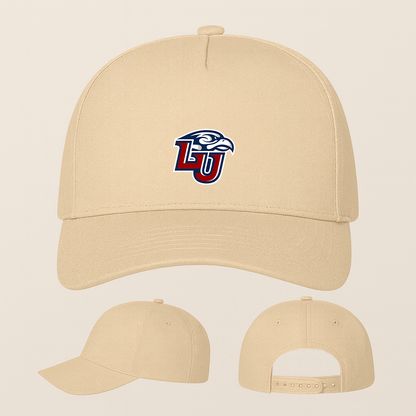 Liberty Flames Logo Five Panel Twill Snapback Cap