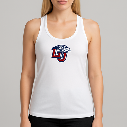 Women's Liberty Flames Logo Next Level Ideal Racerback Tank