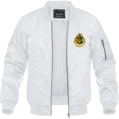 Men's Hogwarts Emblem Harry Potter Movie Lightweight Bomber Jacket Windbreaker Softshell Varsity Jacket Coat