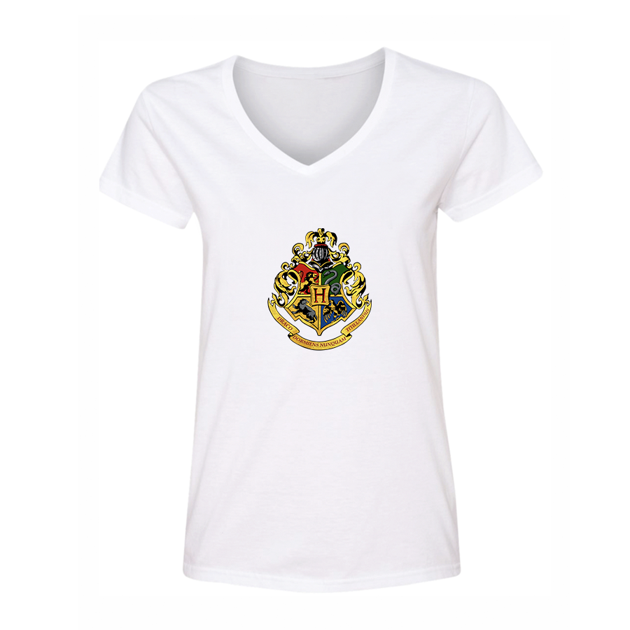 Women's Hogwarts Emblem Harry Potter Movie V-Neck T-Shirt